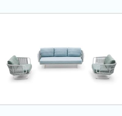 China Modern Outdoor Patio Furniture Garden Furniture Leisure Outdoor Aluminum Rope Sofa for sale