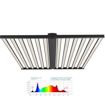 China Seed starting 12 bar 1000w lm301b led grow light indoor lm301h bar light for vertical farming for sale