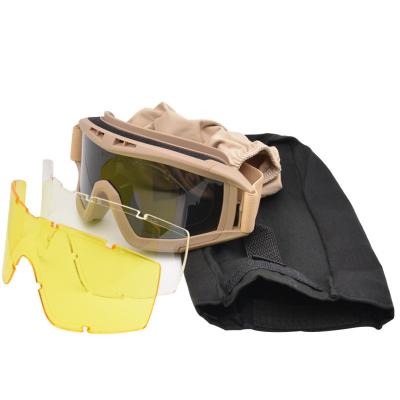 China Black Tactical Airsoft Paintball Glasses Army Tan Green Airsoft Tactical Goggles Sun Glasses High Anti-impact for sale