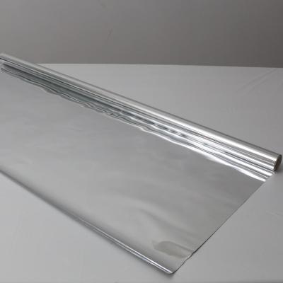 China 100% lighttight reflective silver aluminum metallized thermal insulation PET film for package for sale