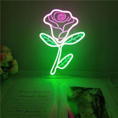 China 2021 Hot Selling Art Deco Amazon LED USB LED Neon Pink Desk Lamp for sale