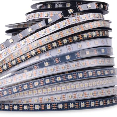 China Theme Park New Product 5050 Built-in WS2812 CHIPS 96led/m 5V RGB Smart Led Strips for sale