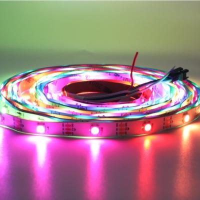 China Theme Park Built-in WS2812 RGB CHIPS 96led/m Magic 5V 5050 Color Led Strips for sale