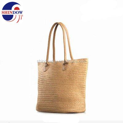 China Hot Sale Environmental Friendly Wholesale Recycled Single Shoulder Straw Beach Bag for sale