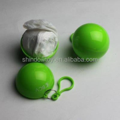 China Poncho Plastic Ball Key Chain for sale