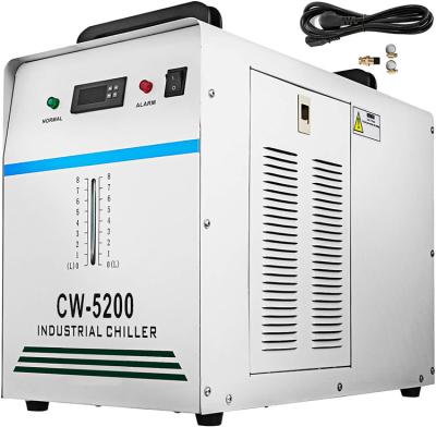 China Building Material 0.93HP Stores 8.5L 1400W Water Cooling System CW5200DG Industrial Water Chiller Cools 5200 BTU/Hour for sale