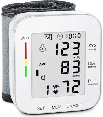 China Blood Pressure Check Wrist Digital Blood Pressure Monitor Large LCD Screen 2 Memory Factory Price Sale for sale