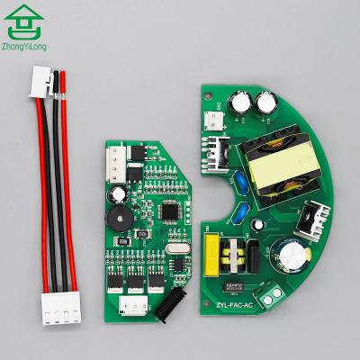 China Support Custom PCB Form 12V 24V DC Ceiling Fan Motor Controller PCB Board With RF Wireless Remote ZYL-FAC-V1.0 for sale