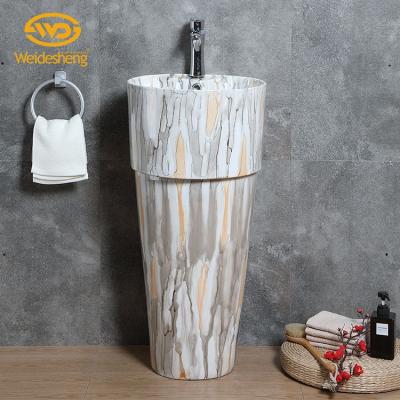 China Hand Wash Bestsellers Ceramic Freestanding Bathroom Sink for sale