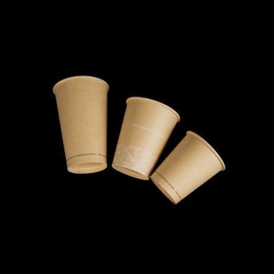 China 8oz Biodegradable Flexo Printing Home Compostable Plastic Water Based Free Liner Pulp Bamboo Paper Coffee Cup for sale