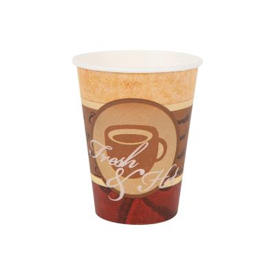 China 9oz Biodegradable Flexo Printing 100% Biodegradable Home Compostable Coffee Paper Cup for sale