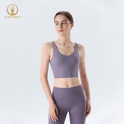 China Women's Vest Shirts Sleeveless Running Activewear Fitness Breathable Tank Top Gym Wear Yoga Underwear Bra Sportswear for sale