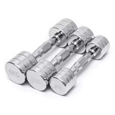 China Plated Dumbbell Most Popular Stainless Steel Dumbbell Set Chrome Dumbbells Plating Chrome Dumbbell for sale