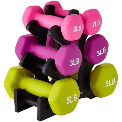 China Yoga Exercise Reasonable Prices Gym Hex Dumbbell Set Wholesales Rubber Coated Hex Dumbbells For Unisex for sale