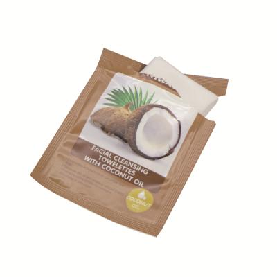 China Cosmetic Face Makeup Remove Private Label Facial Cleansing Wipes With Coconut Oil for sale