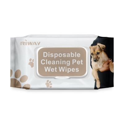 China Makeup Removal Pet Disposable Cleaning Wet Wipes Customized Adults 50%VIS+50%PET Feminine Nonwoven for sale