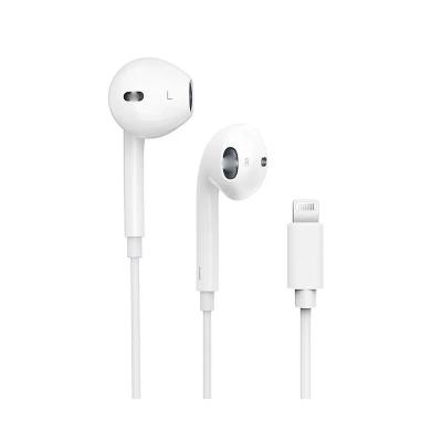 China Original Quality Earbuds Headphones For Lightning Earpods Connector Wired Control Headset Earphone For iPhone 7 8 Xr Xs 11pro 12promax for sale