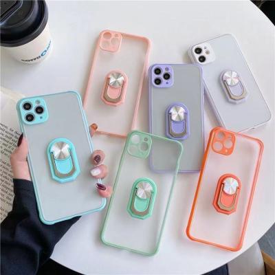 China 2021 Portable Anti-drop Soft Silicone Mobile Ring Stand Accessories Phone Case for iphone 12 pro Max11 XR XS X Max 8 7 plus for sale