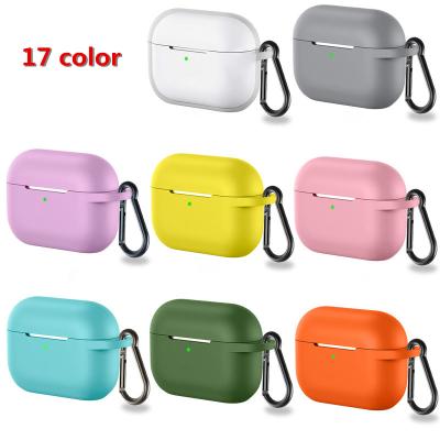 China For Inear Earphone factory silicone luxury soft solid multiple color waterproof dustproof shockproof cover for airpods pro case for sale