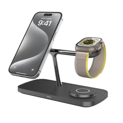 Cina Zinc Alloy Material Exclusive Patented QI Certified Wireless Charger Stand For Iphone Earphone IWatch Fast Phone Charger in vendita