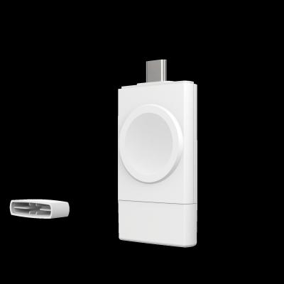 중국 Mini Size Dual Interface Samsung Apple Watch Charger USB A & USB C Wireless Watch Charger 판매용