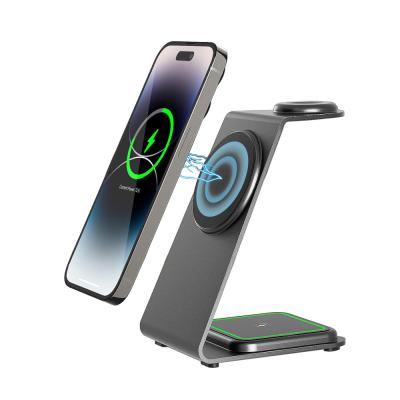 China Wireless Aluminum Alloy Charging Stand 15W PD/QC Compatible with iPhone/Samsung/Other Qi Devices for sale