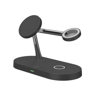 China Smart 4-in-1 Wireless Charging Stand with Night Light TYPE-C Input 3W Earphone Charging for sale