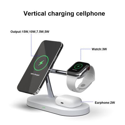 China All In One Wireless Charging Station With ABS And Zinc Alloy Ambient Light for sale