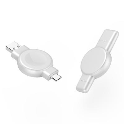 China Pad de carga inalámbrica de 15g para Apple Watch y Samsung Watch Usb y Tipo C Dos modos de carga en venta