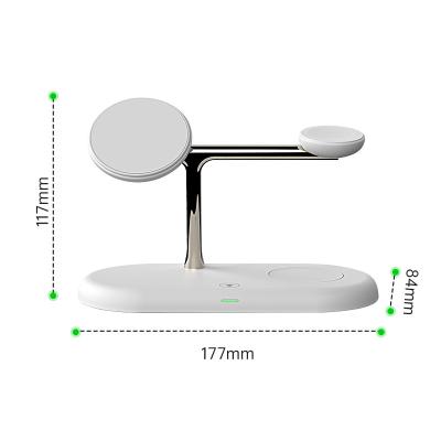 China ABS Zinc Alloy Material All In 1 Magnetic Fast Wireless Charger Charging Distance ≤ 8mm for sale