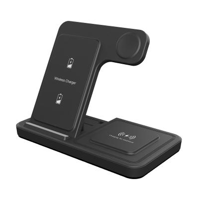 China New arrival T288 Wireless Charger Support Magnetic phone/earphone/watch with 15W/10W/5W 3 In 1 Folding Fast Charger for sale