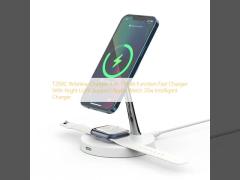 T269C Wireless Charger 4 In 1 Mulit-Function Fast Charger With Night Light Support Apple Watch  30w Intelligent Charger