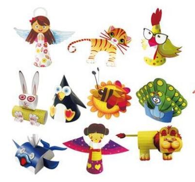 China Europe 3D Papercraft Creative 3d Animal Paper Cards for sale