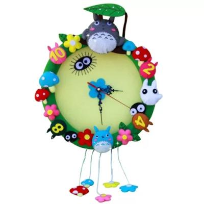 China Materials that respect the environment. Handmade DIY Craft Felt DIY Wall Clock Felt Fairy Tale Wall Clock for sale