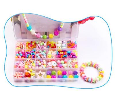 China Fashionable/Cartoon/Beautiful/Vintage/Elegant/New jewelry etc. DIY Making Accessories Educational Toys Mixed Acrylic Beads Bracelet Necklace For Kids for sale