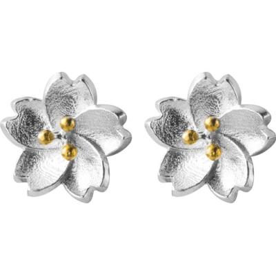 China Wholesale CLASSIC 925 Sterling Silver Flower Stud Earring for Women Fashion Jewelry for sale