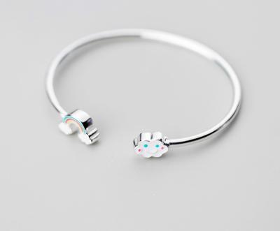 China Wholesale 100% pure CLASSIC women silver bracelet for girls valentines cuff bracelet for sale