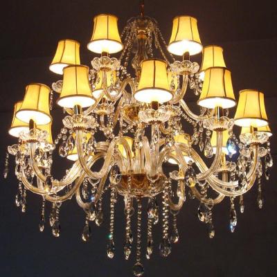 China Large Modern European Style Iron Bracket k9 Lighting Zinc Alloy Crystal Chandelier Large For Lobby Hotel for sale