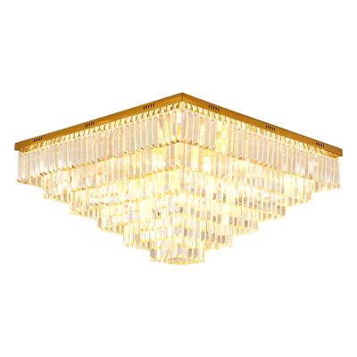 China Outdoor mounted design living room lighting decorating ceiling lights led fixtures modern home bedroom k9 crystal ceiling lamp for sale