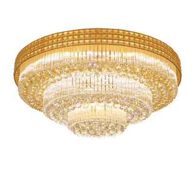 China Modern Staircase Lighting Hallway Ceiling Light Crystal LED Lamp Stainless Steel Outdoor Flush Pendant Chandelier for sale