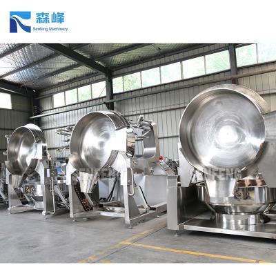 China Vegetable Processing Plant 2021 New Fried Rice Cooking Machine Vegetable Cooking Blender Machine Sauce Lined Kettle With Stirring For Food Industry for sale