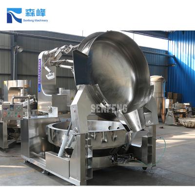 China Vegetable Processing Plant Newly Launched Automatic Tilting Cooking Pot With Large Electric Mixer Cooking Pot With Mixer for sale