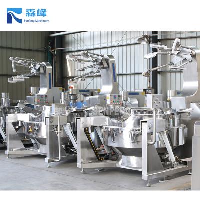 China Vegetable Processing Plant CE Approved Rice Jam Cooking Machine 60 Gallon Natural Gas Tipping Steam Kettle for sale