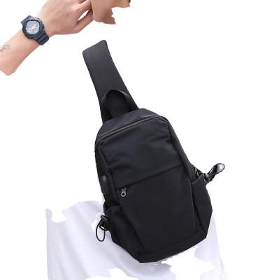 China Small Sling Waterproof Durable Black Cross - Body Backpack Shoulder Bag Light Weight One Strap Hiking Rucksack for sale