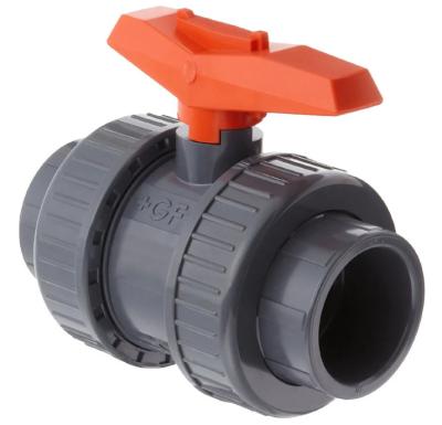 China +GF+ PVC-U/FPM 375 Manual Ball Valve – Double Union Solvent Weld Ends GB DN40d50 | Industrial-Grade PVC-U Valve with FPM Seals for Water/Chemical Systems Unique Model 375 for sale
