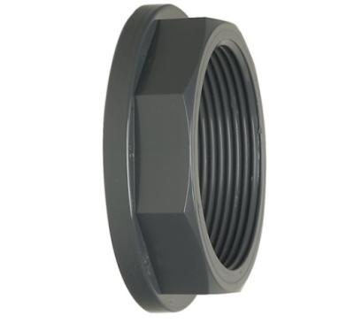 China GF PVC-U050 Tank Connector 1 Inch G Male Threaded Nut with Seal for Industrial Water Tanks for sale