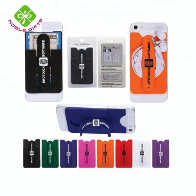 China Eco - Friendly Promotional Mobile Phone And Pocket Business Card Rubber Smart Holder for sale