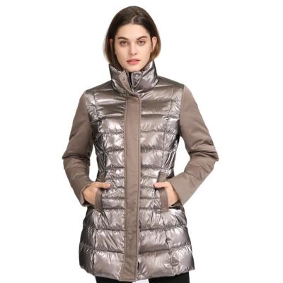 China Fashion Customized Warm Shiny Ladies Plus Size Women Winter Coat Down Jacket for sale