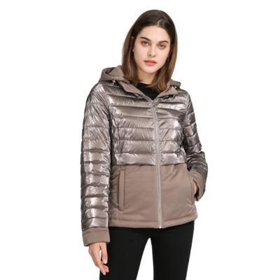 China Plus Size Customized Warm Shiny Hooded Ladies Plus Size Women Winter Coat Down Jacket for sale