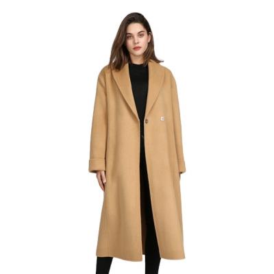 China Plus Size Customized Woolen Overcoat Plus Size Women Winter Long Trench Coat For Ladies for sale